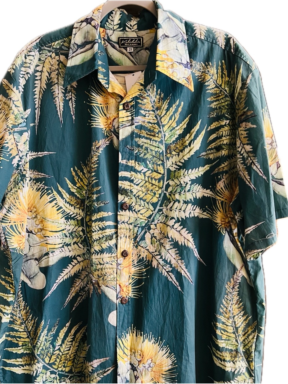 Kahulalea Yellow Ohia Button Down Aloha Shirt